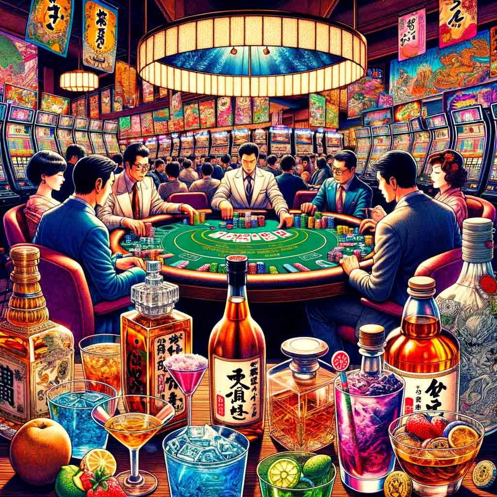 賭博の夜とお酒